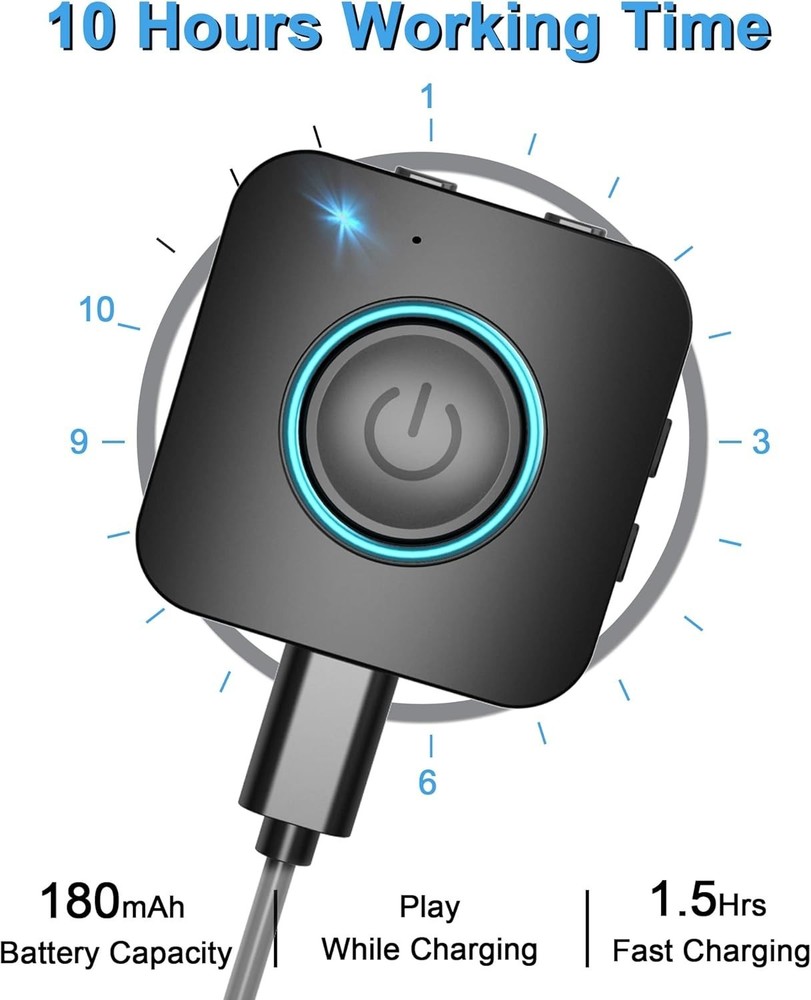 High-Fidelity Bluetooth Transmitter/Receiver - Dual Device Connectivity