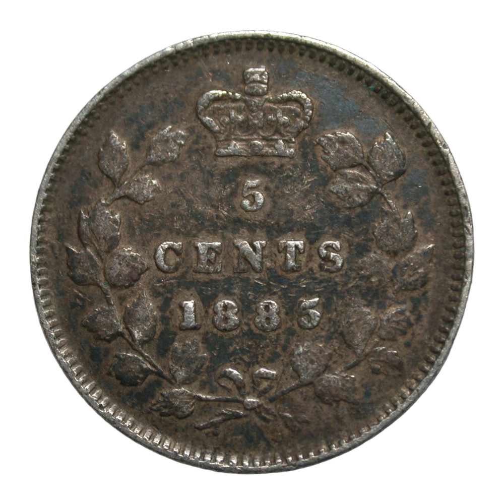 Canada 1885 5 Cents 5/5 Small s