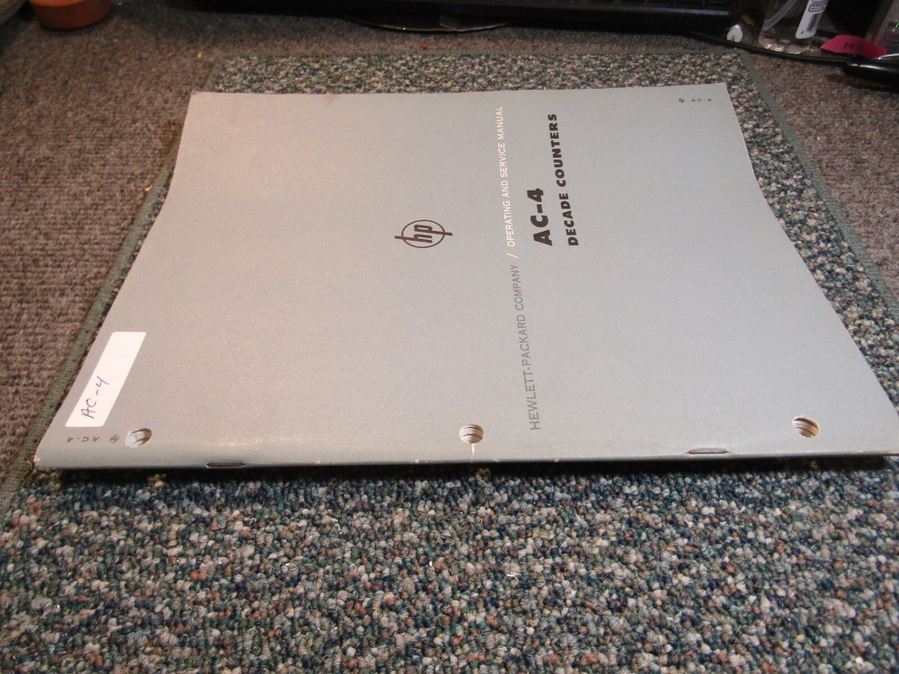 HP Decade Counters AC-4 Operating & Service Manual ~ Original