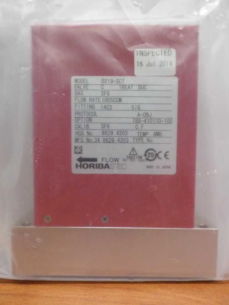 Horiba STEC D219-SCT (SF6) 100 SCCM Mass FLow Controller