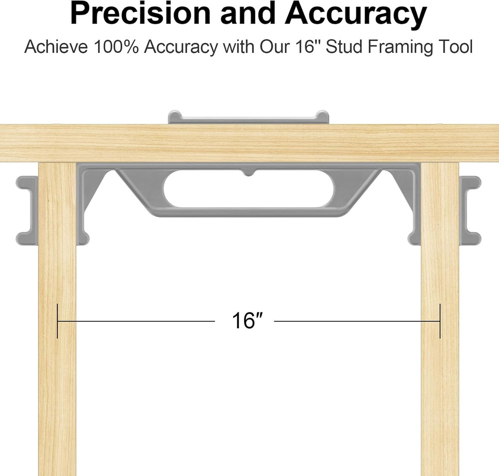 Framing Tools - 16″ Framing Stud Layout Tool, Stud Framing Jig for 16 Inch On-Ce