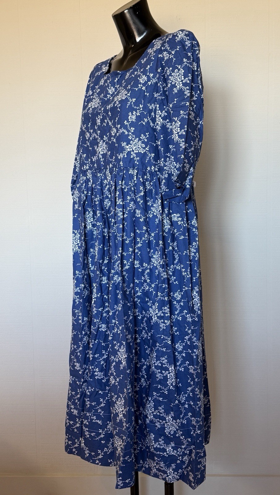 NEW Colonial Williamsburg Reproduction Ball Gown Dress Blue Floral Women’s 9/10