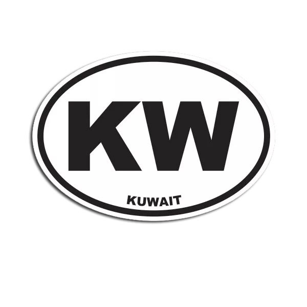Kuwait Oval Sticker Decal