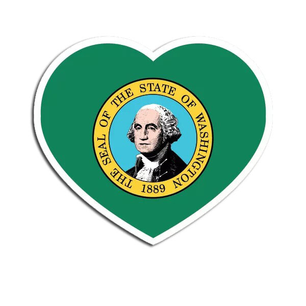 Washington Heart Sticker Decal