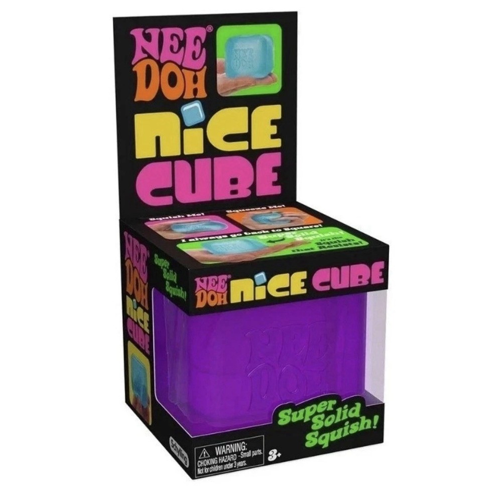 *PURPLE* Nee Doh Nice Cube - Super Solid Squish!