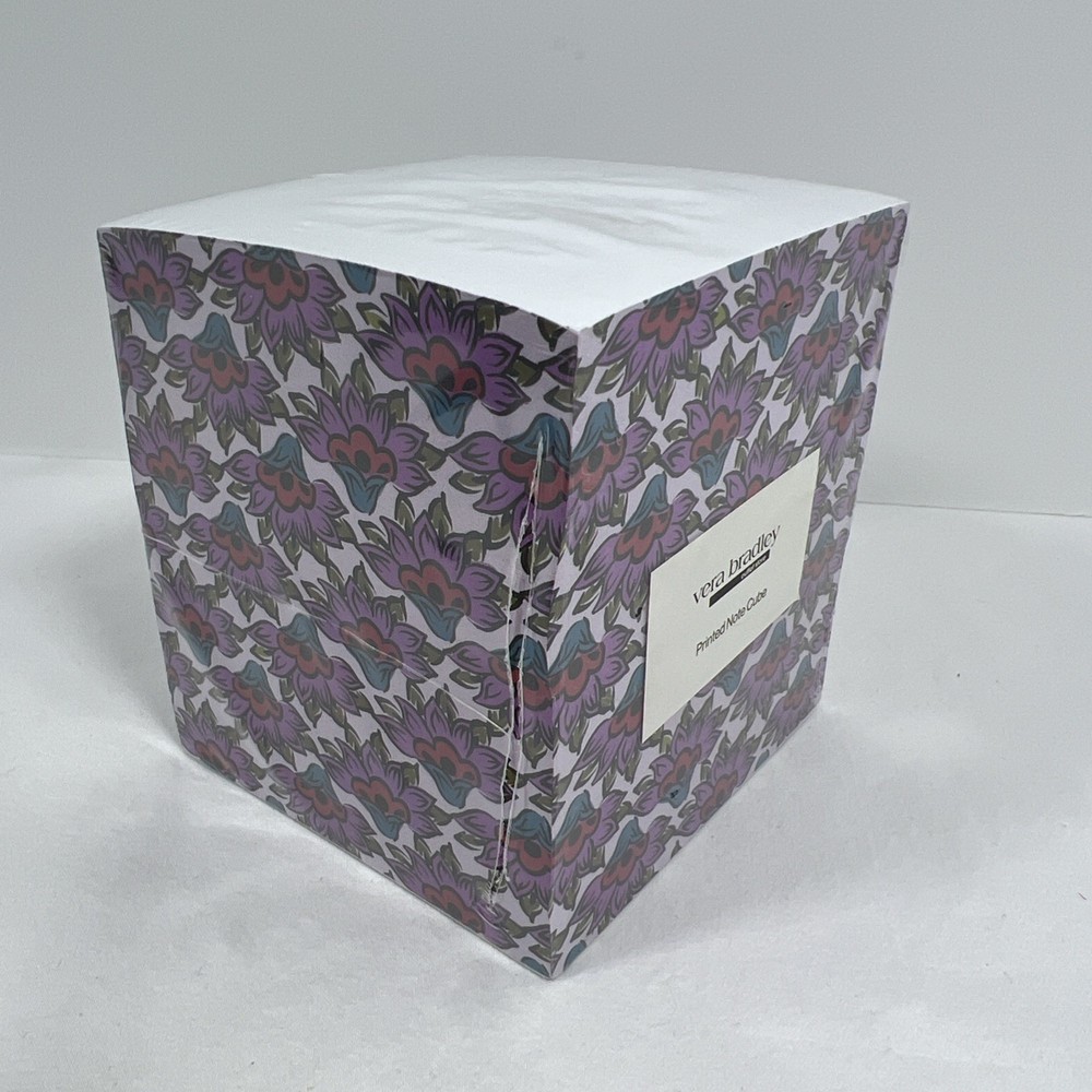 Vera Bradley Printed Note Paper Cube SCAEVOLA FAN New & Sealed 673 Sheets