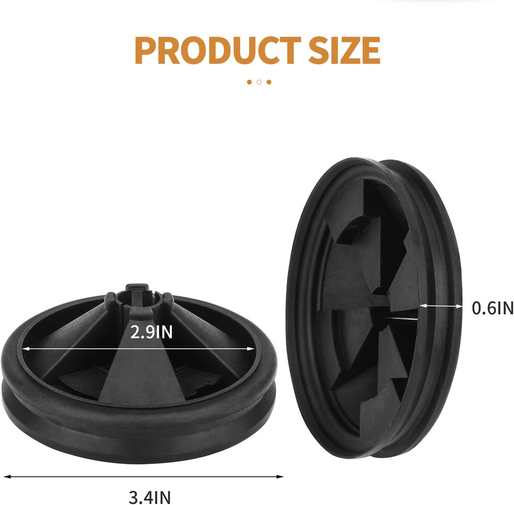 2 Pack 3-3/8" Garbage Disposal Splash Guard EPDM Replacement