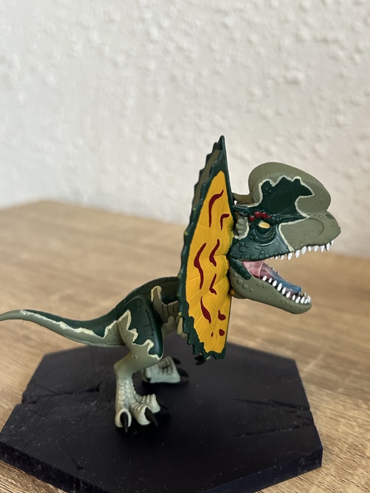Chibi Dilophosaurus, 3d printed model painted, Jurassic Park