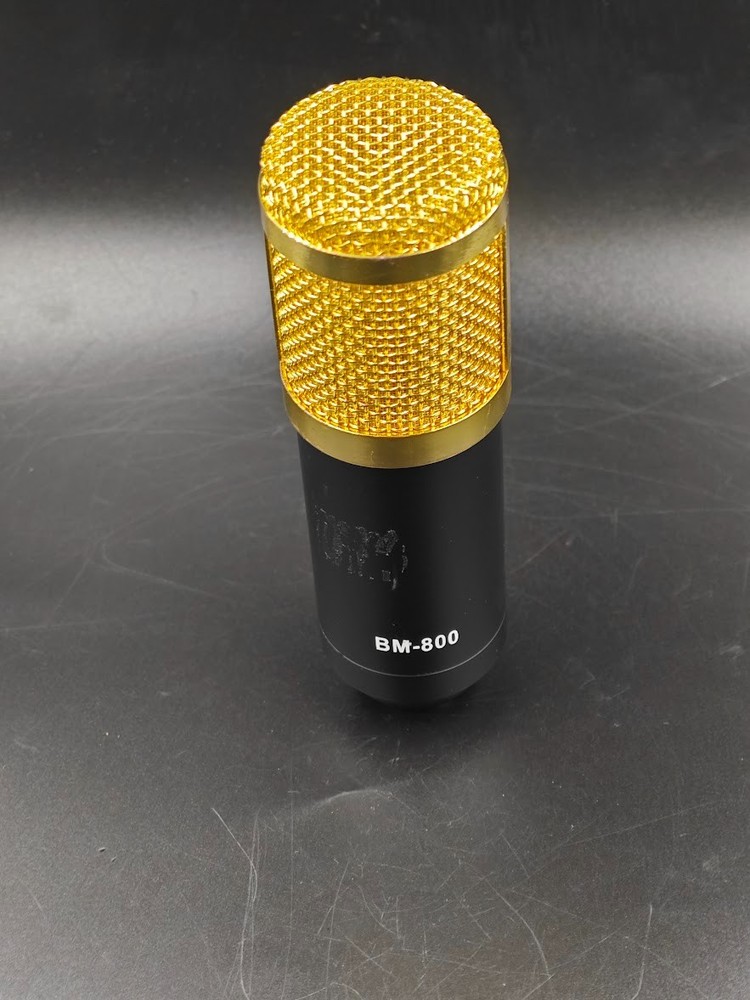 BM-800 Condenser Microphone Black/Gold Used Working