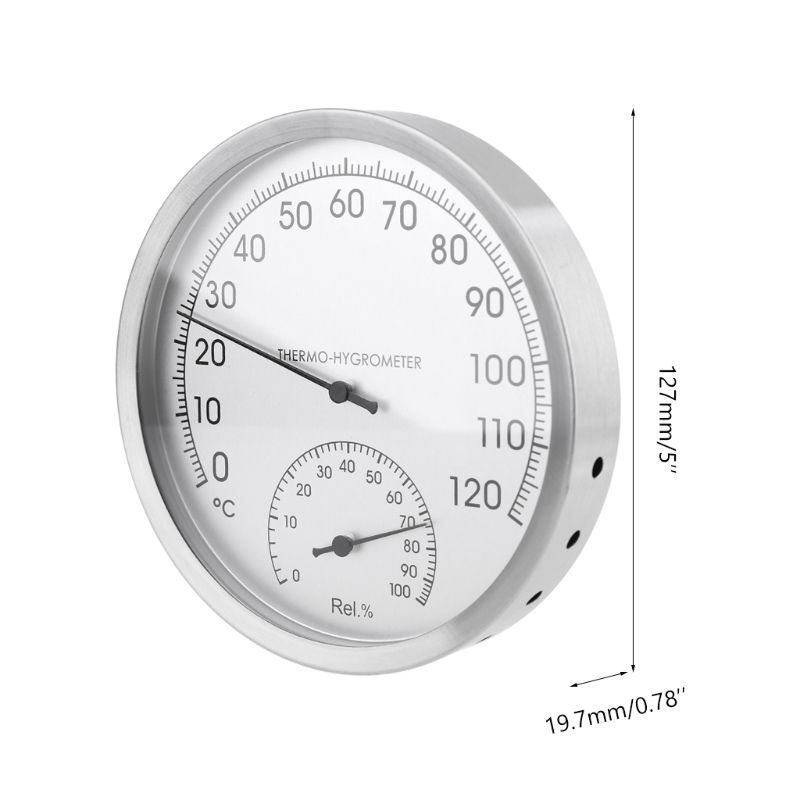 127mm / 5" Wall Thermometer Hygrometer Temperature Humidity Gauge Meter
