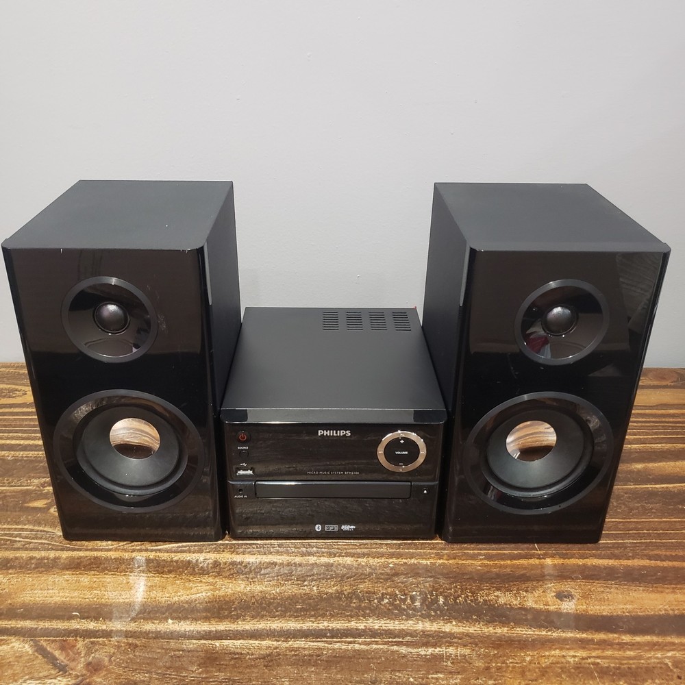 Philips BTM2180 Micro Music System Bluetooth CD MP3 USB Tested