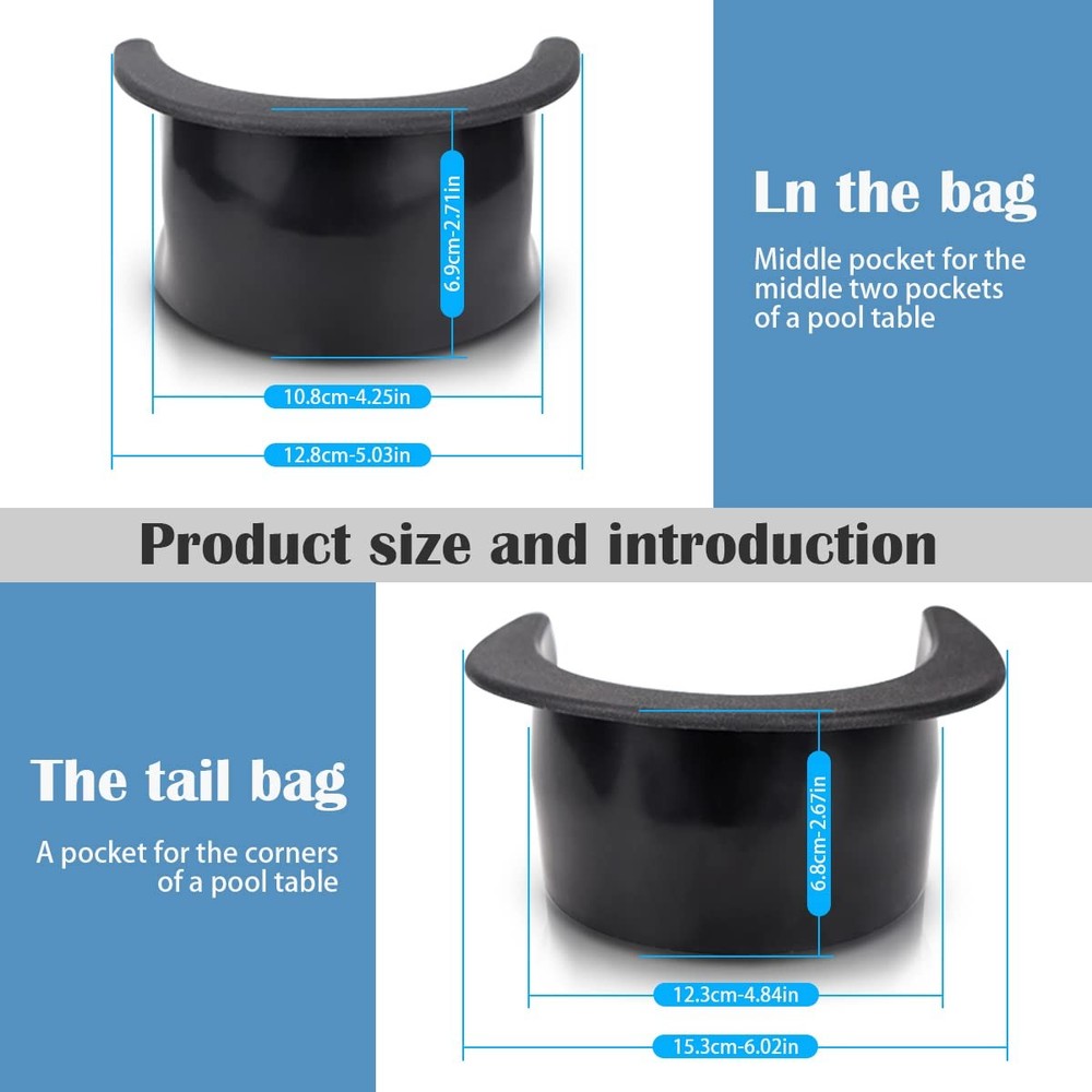 FERCAISH 6 Pcs Billiard Table Liners, Long-Lasting Plastic Pool Table Pocket ...