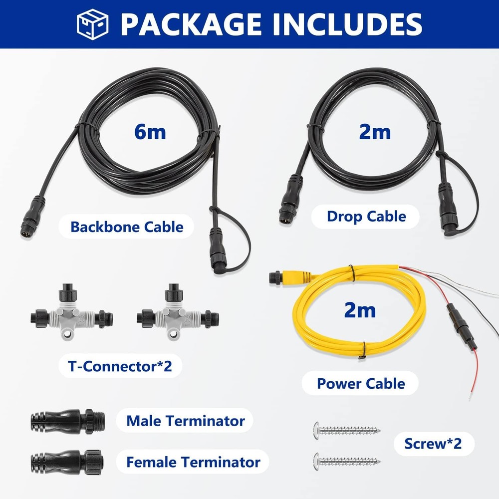 010-11442-00 Cable Kit Replace for Nmea 2000 Starter Kit with T-Connectors