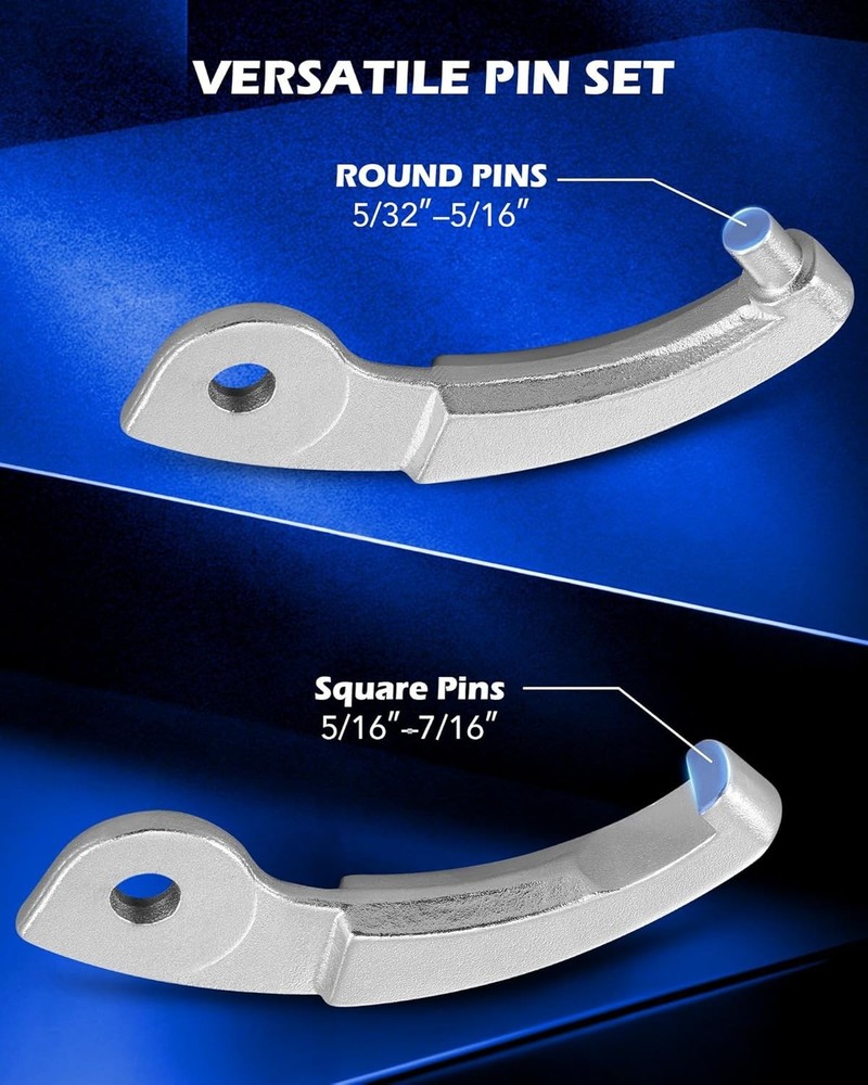 8pc Adjustable Pin Spanner Wrench Set with Changeable Heads