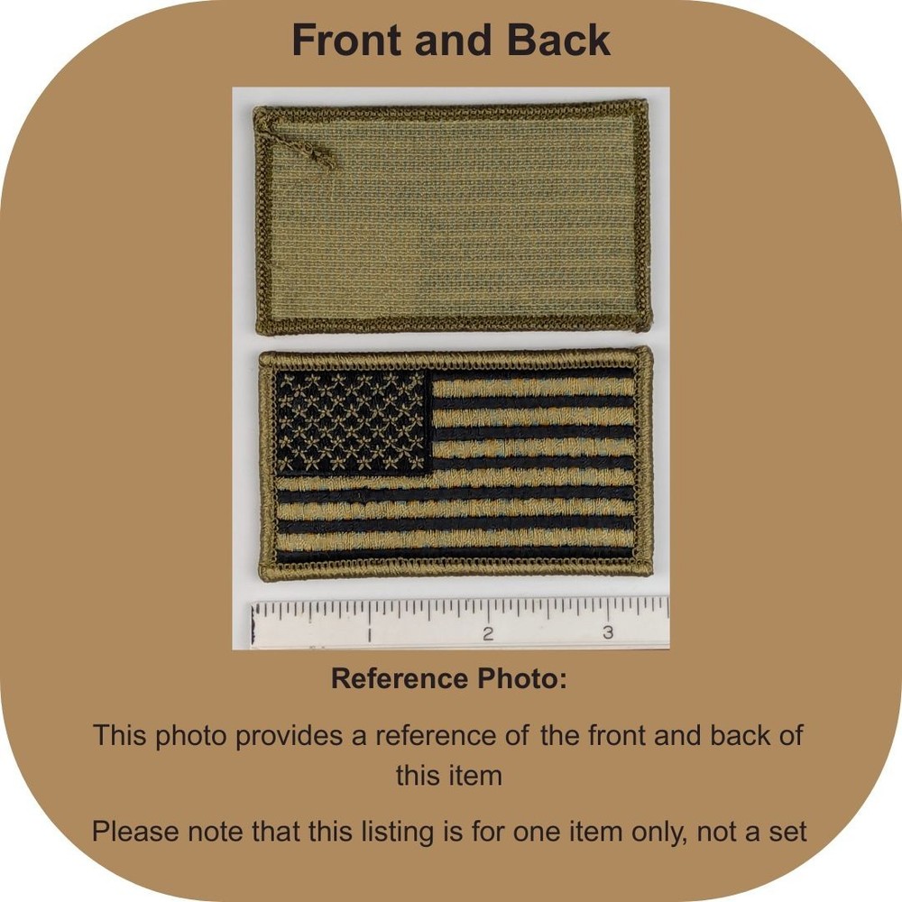 American Flag Patch; Subdued Coyote Brown OCP; Hook Fastener Tactical Patch