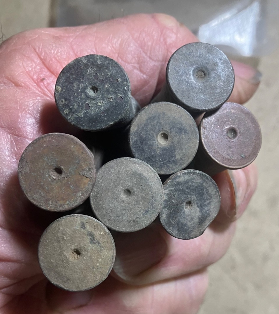 Very early Benet inside type 45-70's (dented/deformed)-Found in New Mexico