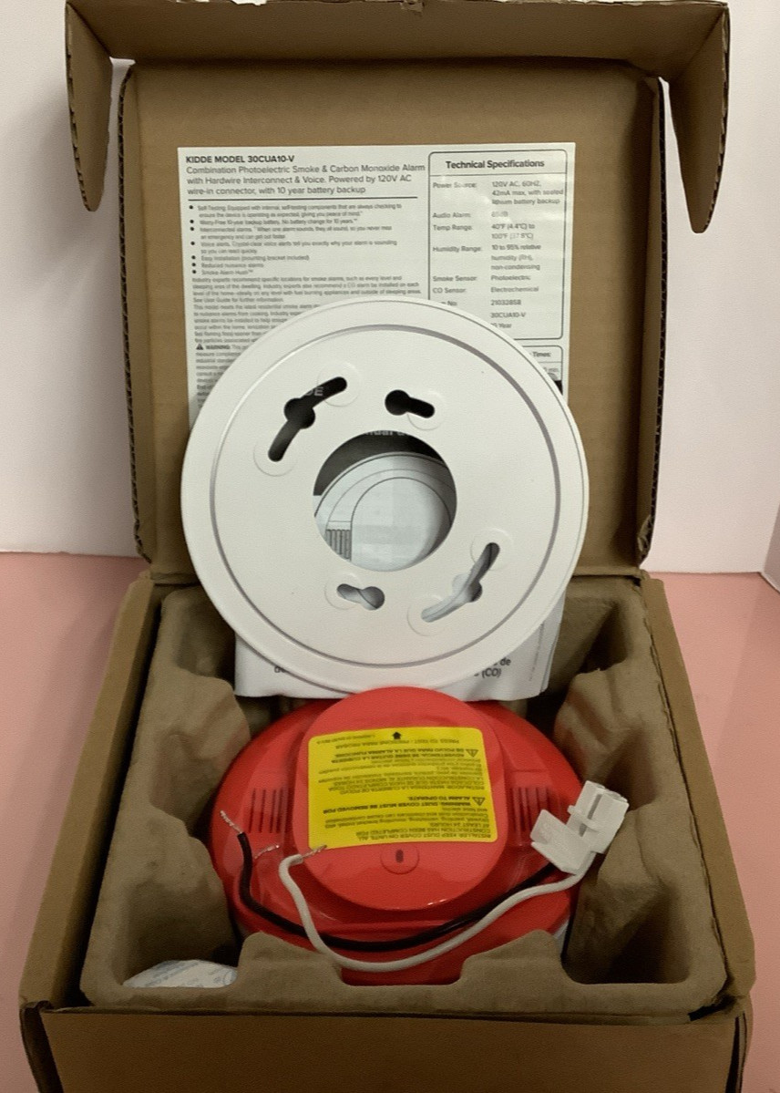Kidde 21032858 Hardwired Smoke & Carbon Monoxide Alarm 30CUA10-V