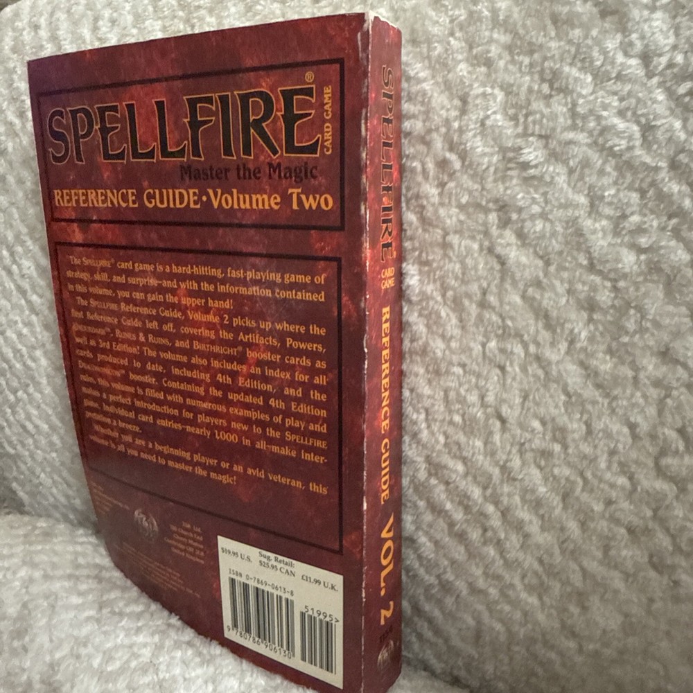 AD&D SPELLFIRE REFERENCE GUIDE Vol 2 Master The Magic Card Game 1154 TSR 1996
