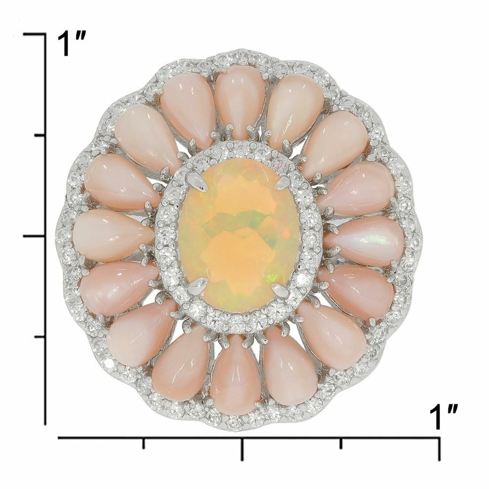 Sterling Silver Semi Mount Ring Setting Cabochon Oval OV 9X7mm Cluster Ring