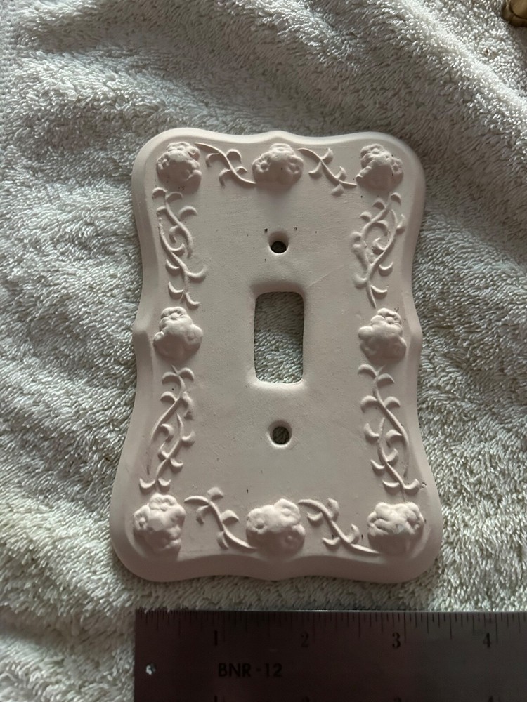 Vintage  Electrical Wall Cover Light Switch Flowers