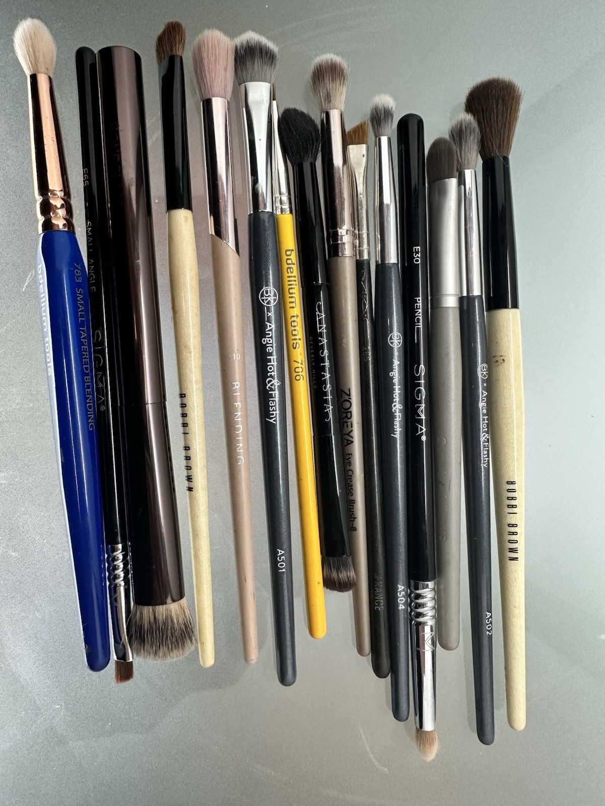 Lot of 15 Brushes - Assorted Number Sizes & Brands