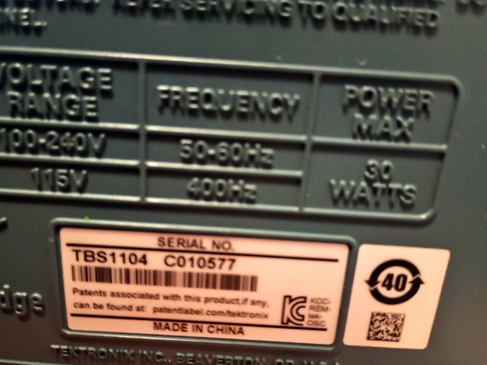 Tektronix TBS 1104 four channel digital storage oscilloscope