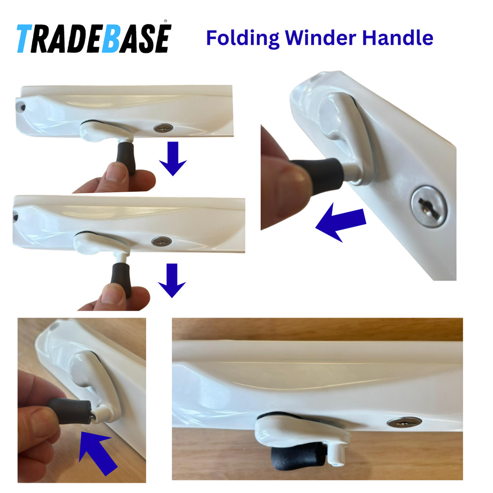 TRADEBASE Window Winder Black Right Hand - Lockable