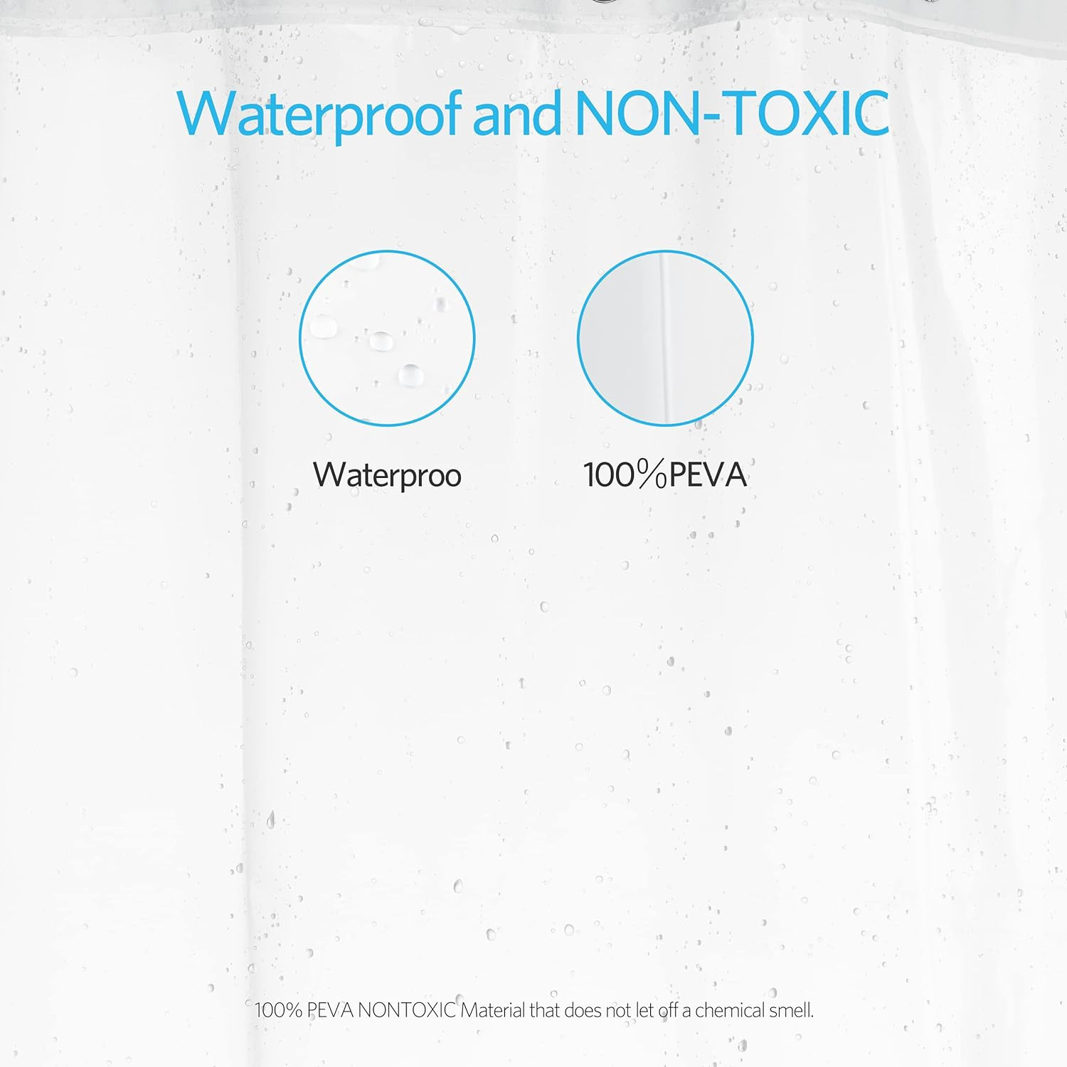 Clear Shower Curtain Liner Light Weight PEVA, Shower Liner 72X72 Inches, Waterpr