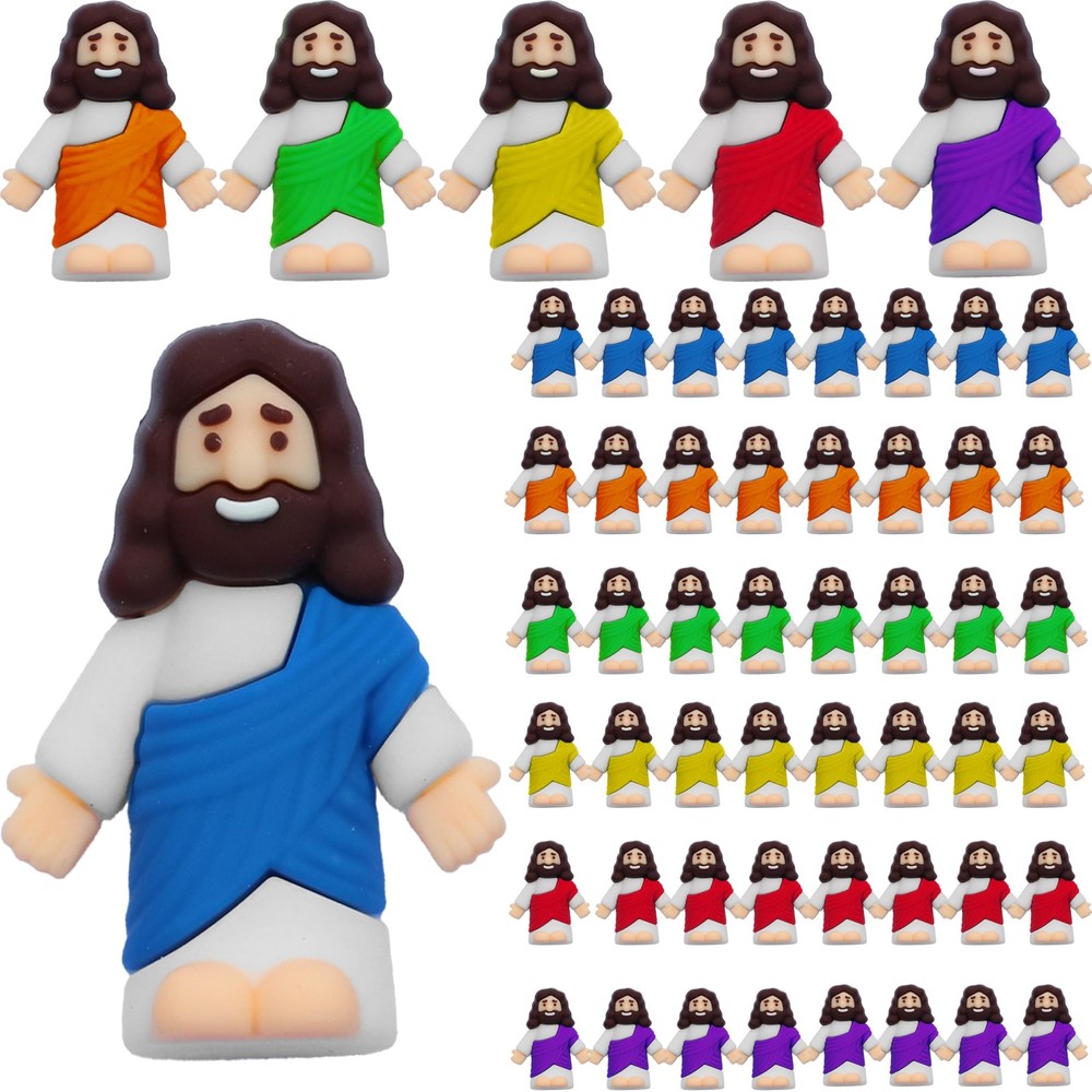 , 54 Pcs Mini Jesus Figures for Easter Egg Stuffers, Easter Basket Stuffers, ...