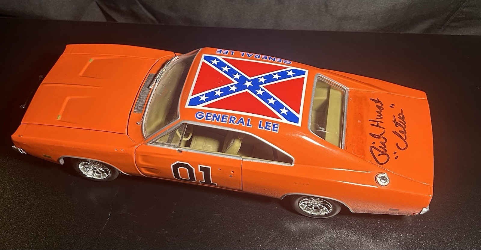 The Dukes Of Hazzard 1:18 General Lee Signed Autographed By Rick Hurst Cletus
