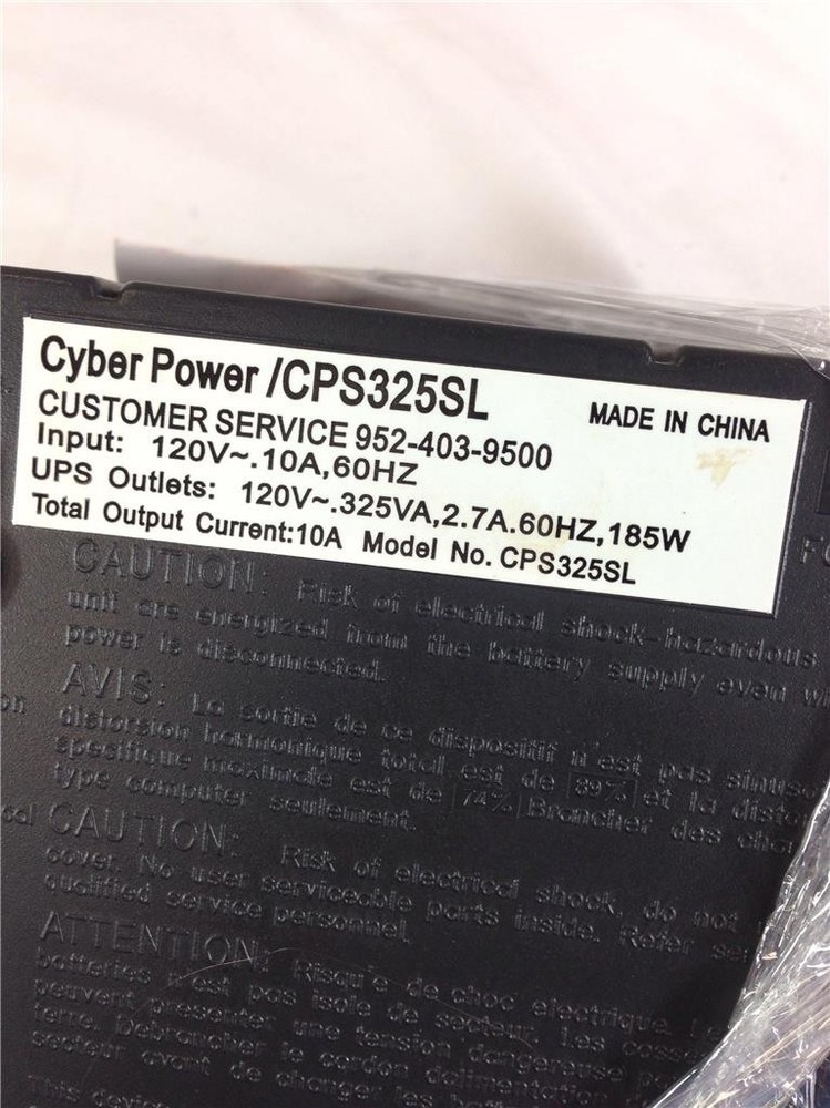 Cyber Power UPS System & Standby CPS325SL And PowerPanel Software