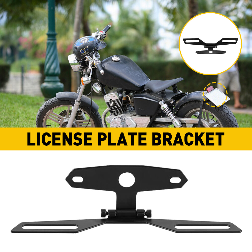 Aluminum License Plate Bracket Tag Taillight Holder Fit ATV Dirt Bike Motorcycle