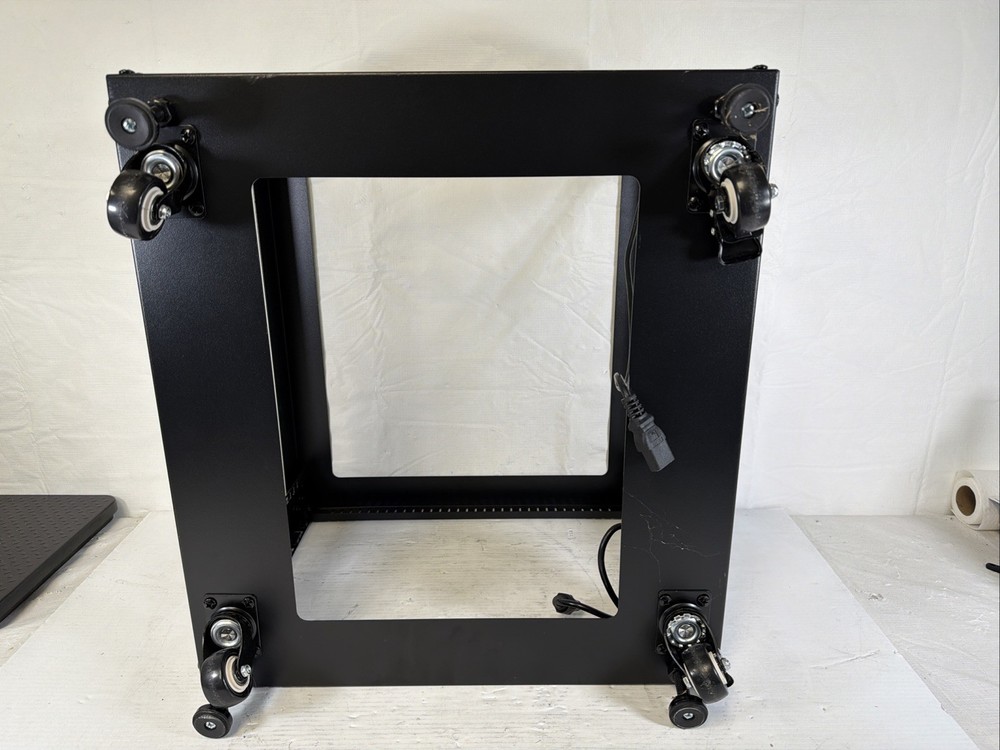 RIVECO 6U Open Frame Server Rack with Wheels- Heavy Duty 4 Post Quick Assembly