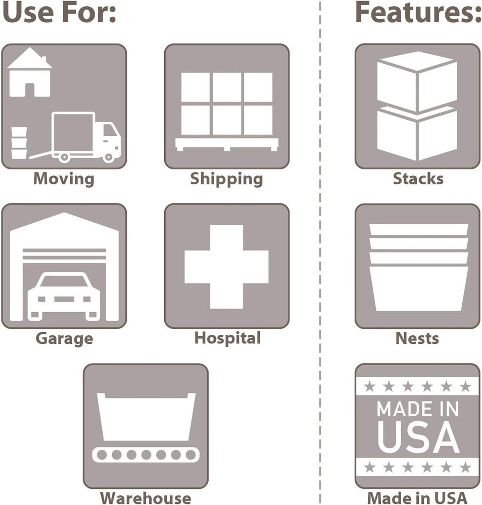 AC2115120201000 Industrial Plastic Stackable Storage KeepBox Tote Container W/