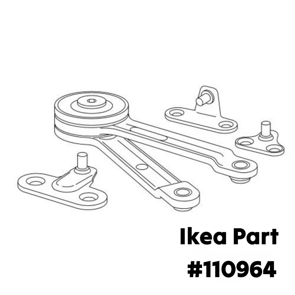Original IKEA AKURUM Horizontal Hinge Bracket (Part #110964)