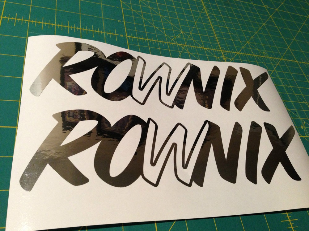 2 RONIX CHROME WILLIAM 2013 LOGO STICKER WAKEBOARD DECAL