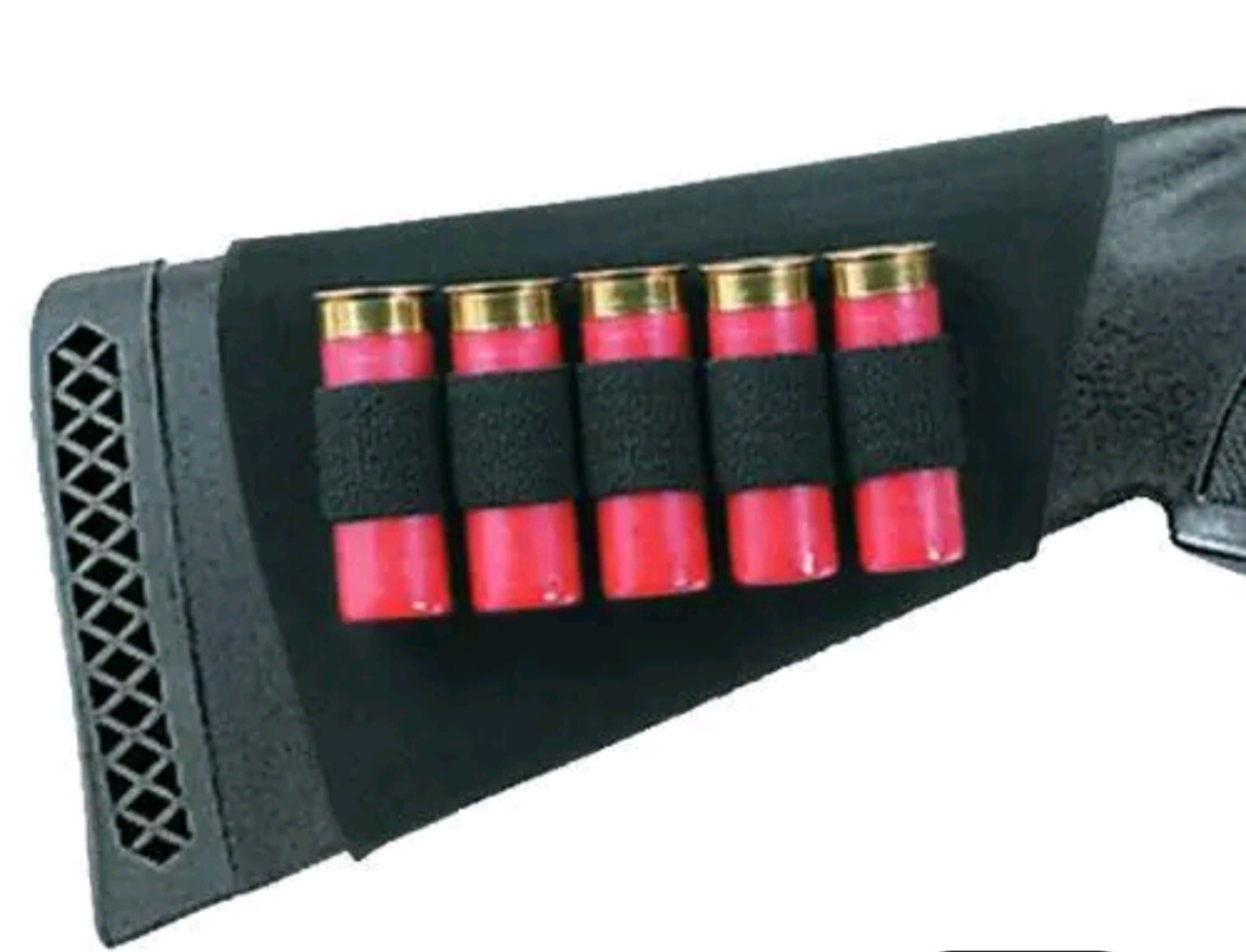 Uncle Mikes 88493 Buttstock Shell Holder Shotgun 5 Rounds Black Neoprene NEW pkg