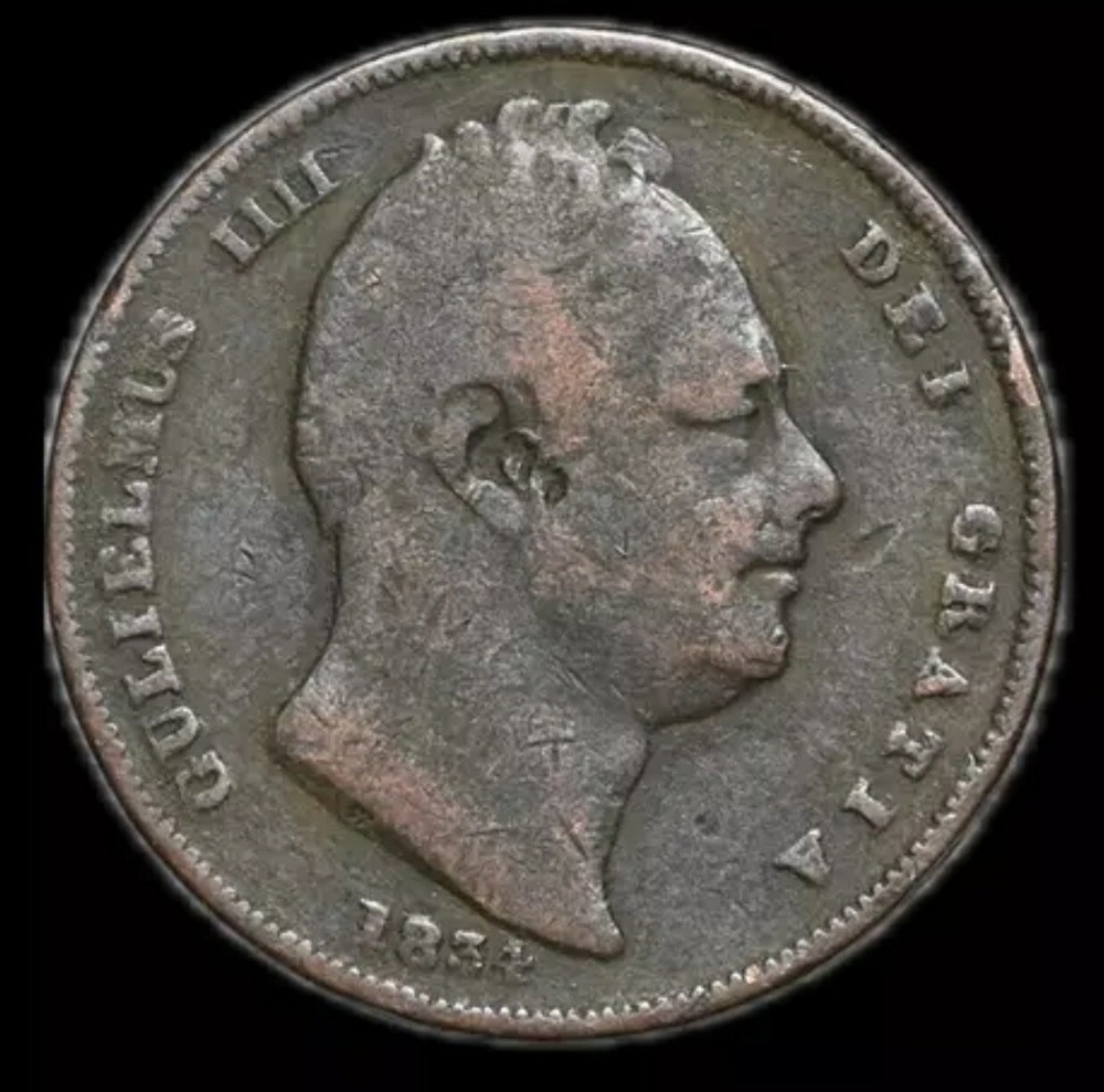 1834 Great Britain.   Farthing 1/4d