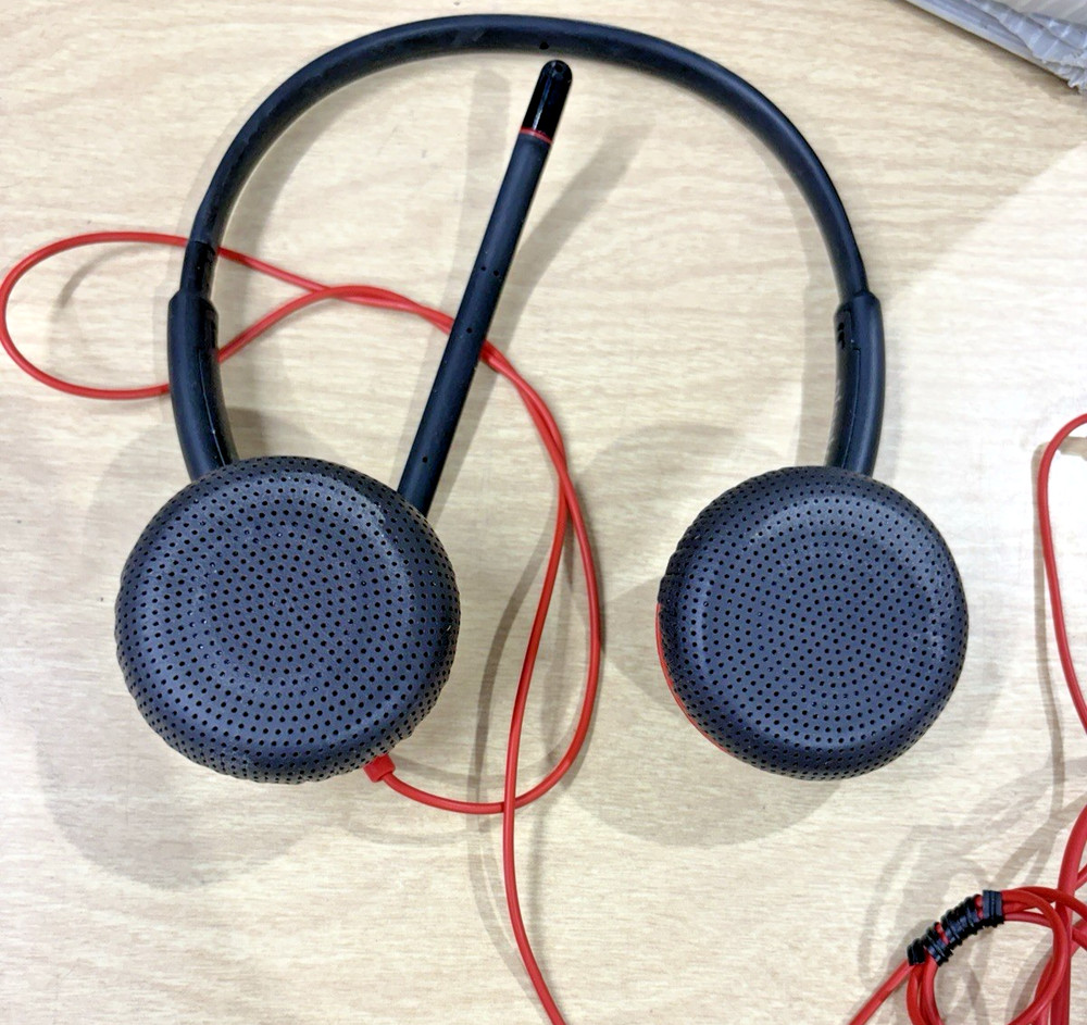 Plantronics C3225T Wired Headset w/ Adjustable Mic In-Line Controller USB, C3200