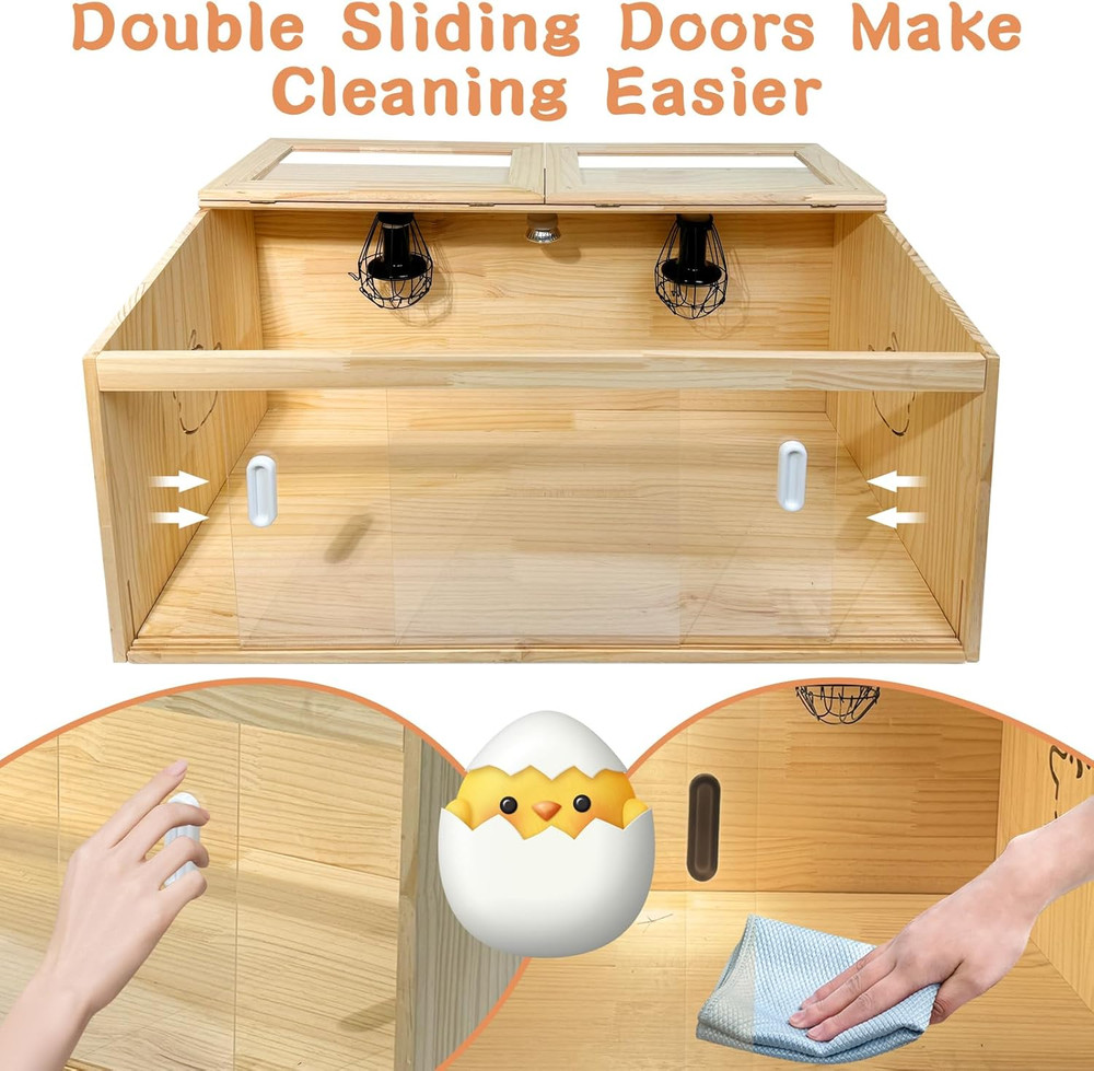 22-Piece Large Chicken Brooder Box 32", All-In-One Kit, up to 35 Chicks Capacity