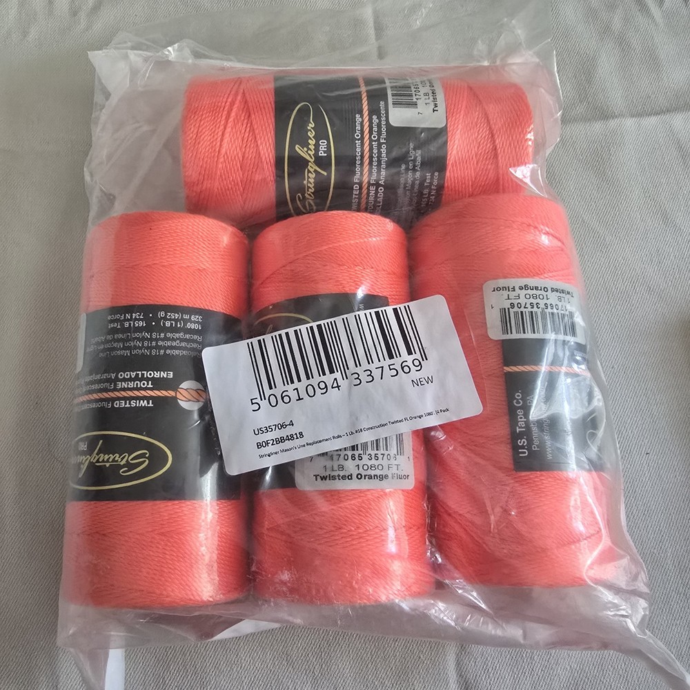 Stringliner 35706 Mason’s Line Replacement Rolls – 1 Lb. #18 Construction...
