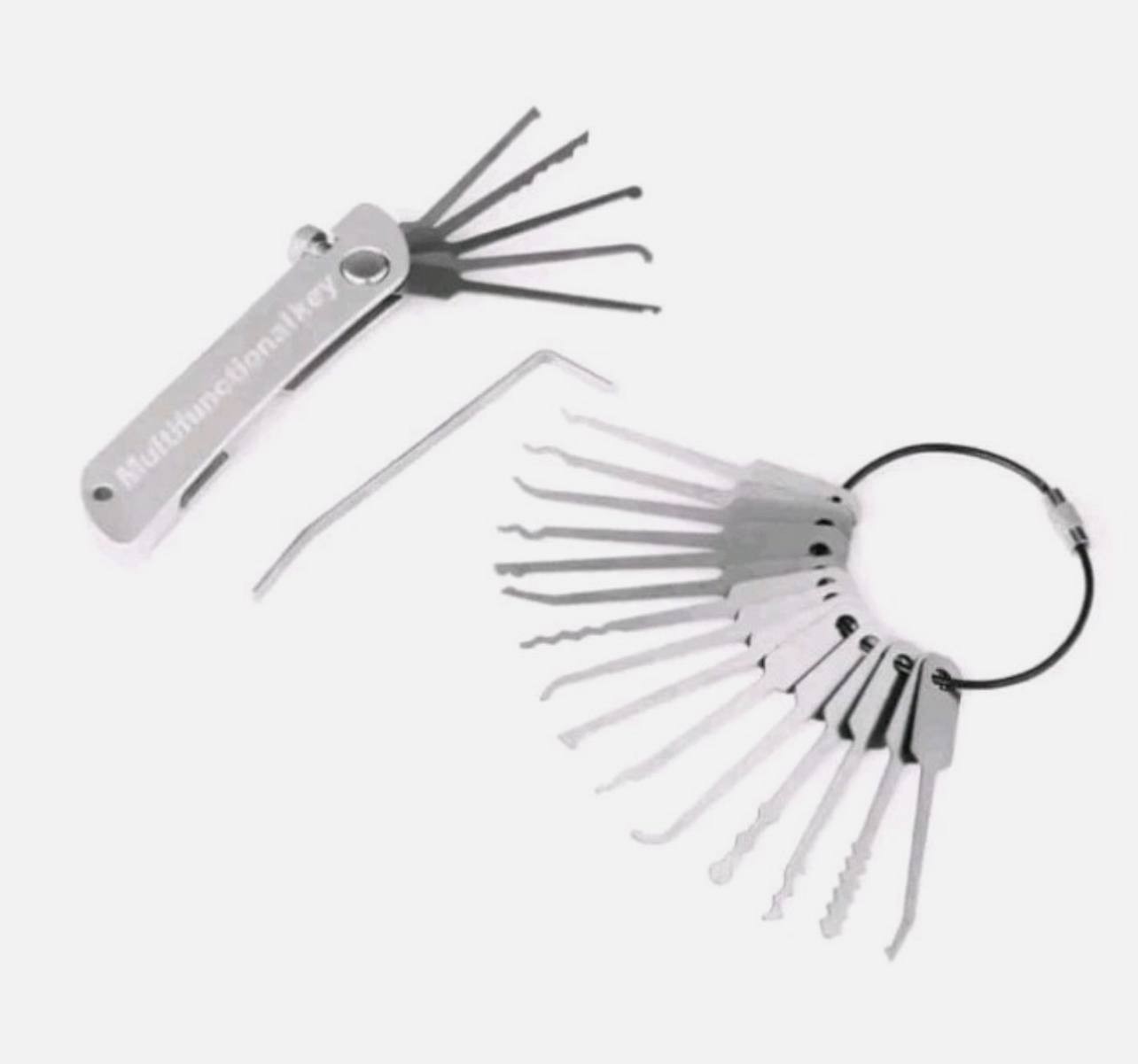 21pcs Stainless Steel Portable Key Practice Set Professional Key Door Open
