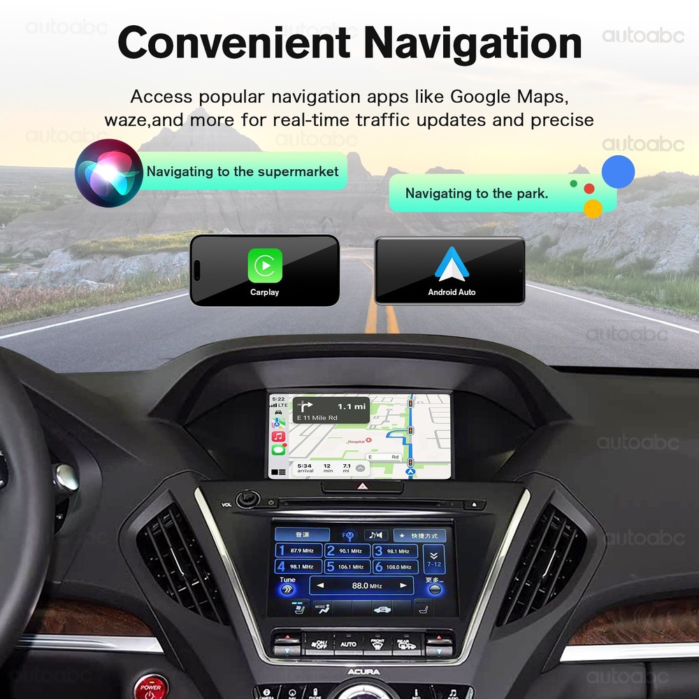 Wireless Carplay Android Auto interface For Acura MDX RDX TLX ILX RLX Honda
