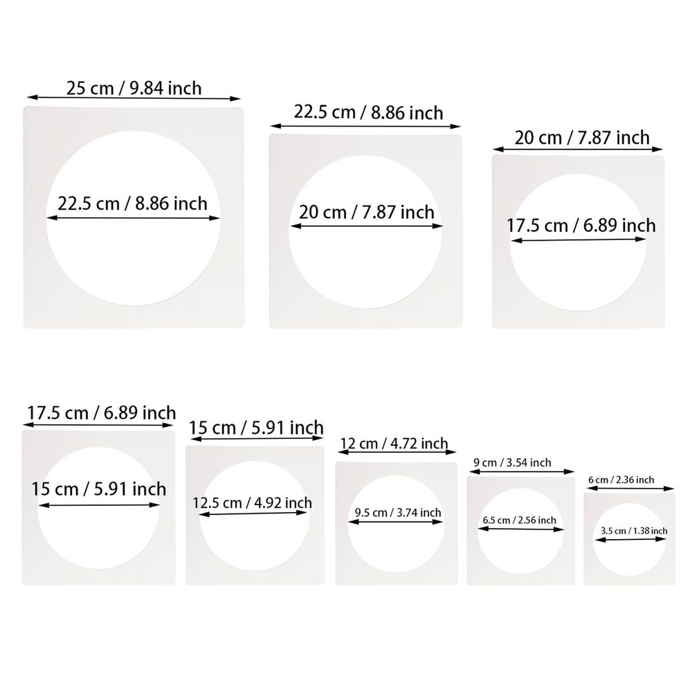 8 PCS Large Circle Stencil,Circle Stencils Different Sizes, Circle Template, ...