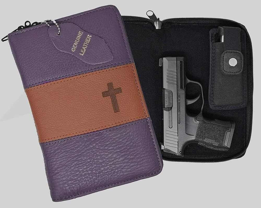 Leather Locking Bible Gun Case for Subcompacts (GTSN) PP