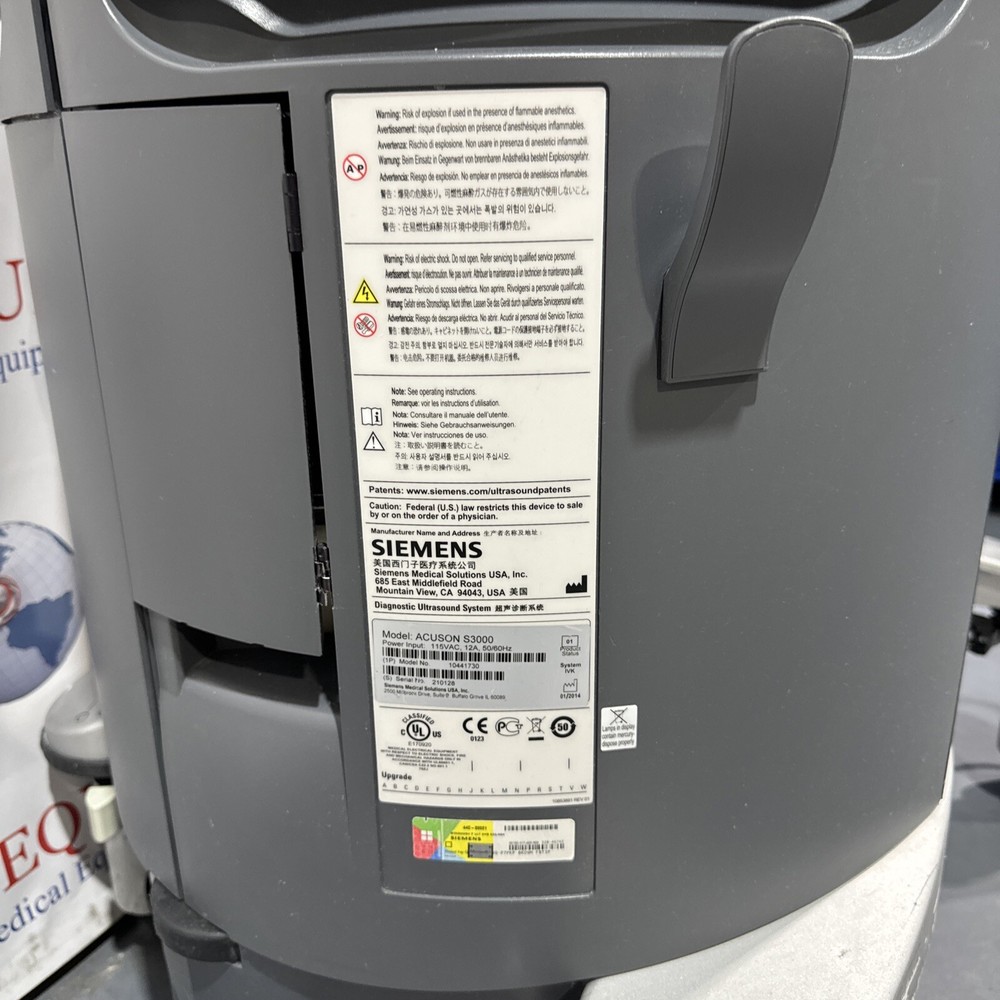 Siemens Acuson S3000 Ultrasound Machine