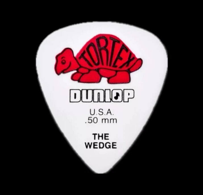 Dunlop Tortex Wedge Guitar Picks 1 Dozen, Red, .50mm