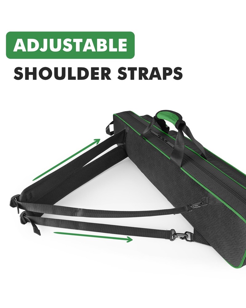 Pool Cue Case, Pool Stick Case 4x5 with Multiple Pockets Holds 4 Butts 5 Shaf...