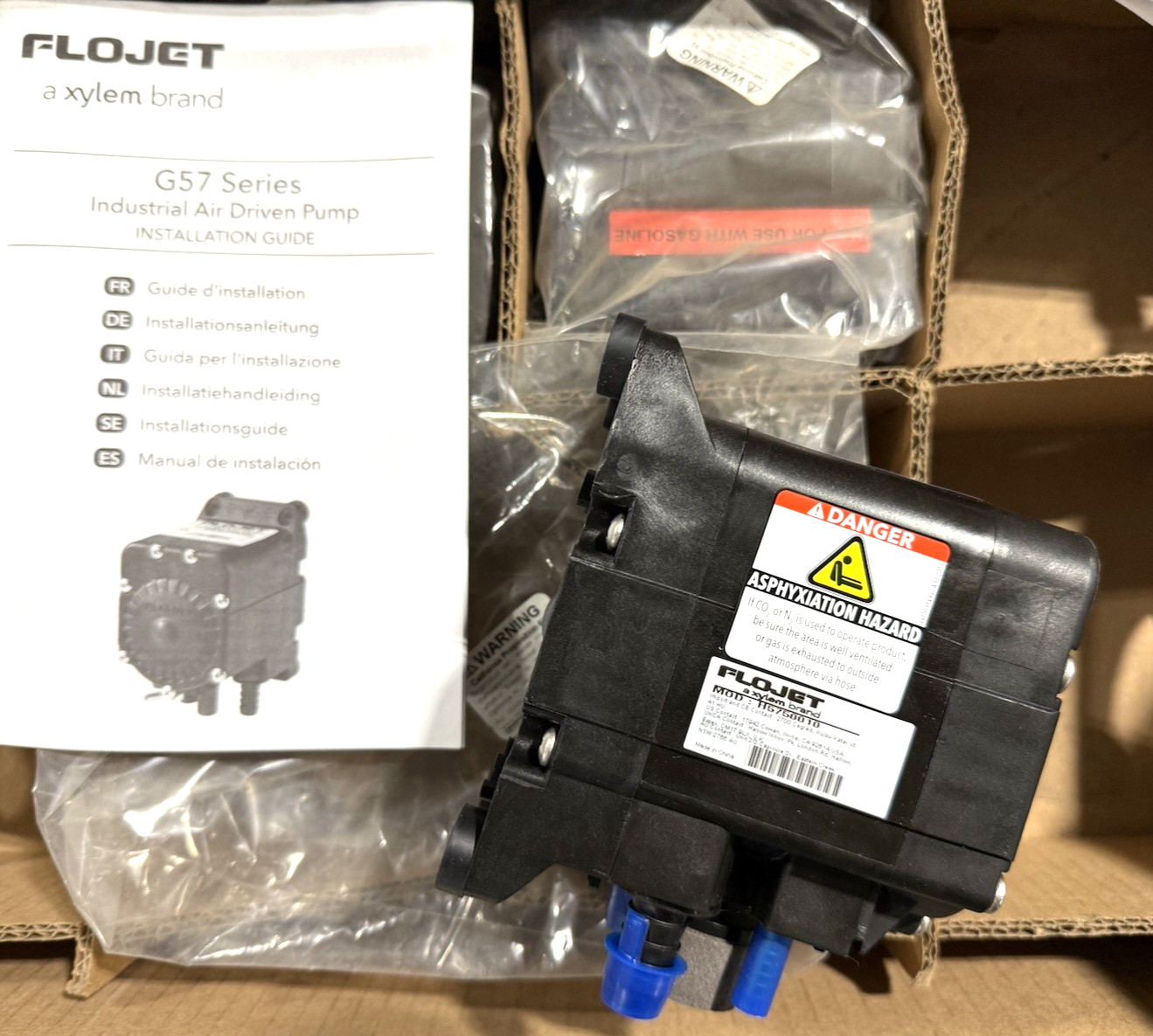 Xylem FLOJET G575215-SANTO PNEUMATIC AIR OPERATED DIAPHRAGM PUMP 1/2" (OEM) *NEW