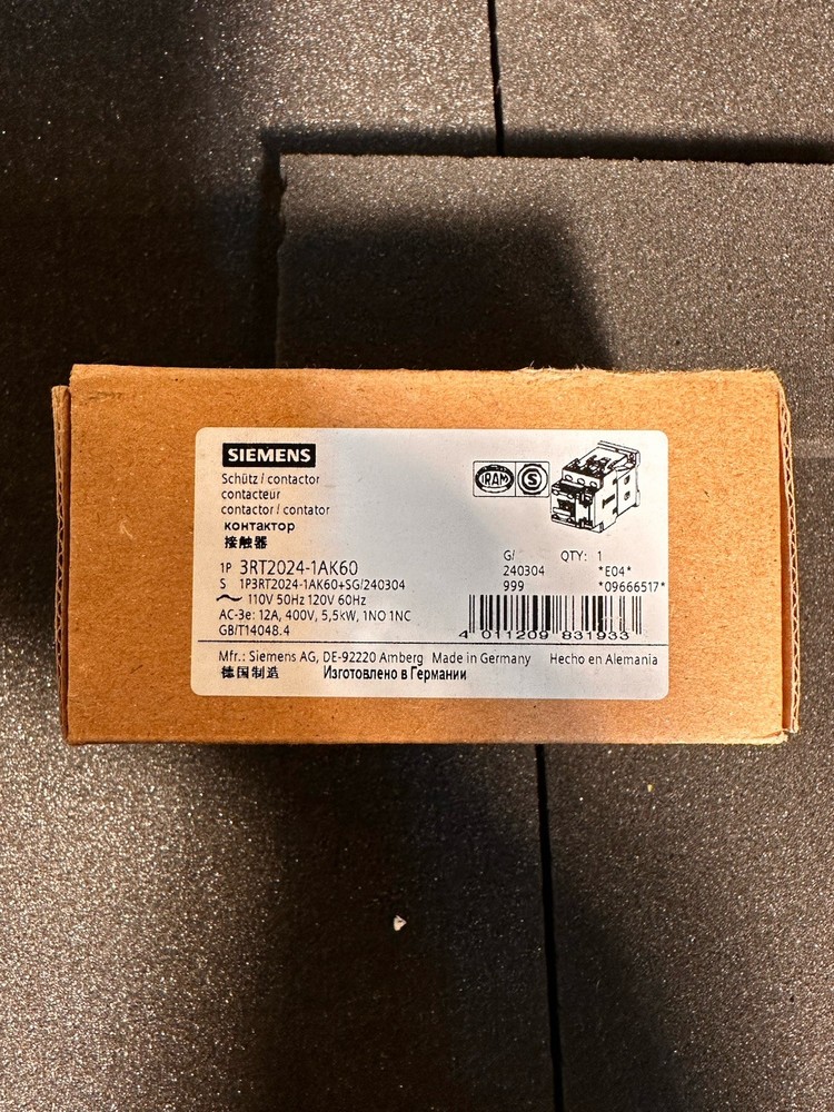 Siemens 3RT2024-1AK60 Contactor